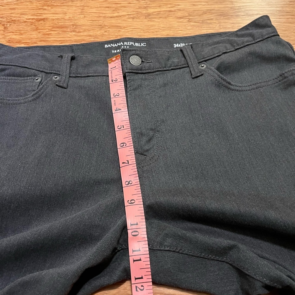 Banana Republic Men's Charcoal Gray Slim Travel Jean. Size 34 Waist X 32 Length - Picture 13 of 16